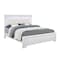 Global Furniture Usa Traditional Glam Croc Pompei Metallic White Full Bed Group With Led 2878 - alternate 3